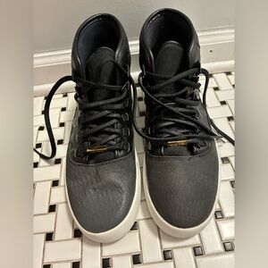 Jordan Black and White High-Top Sneakers